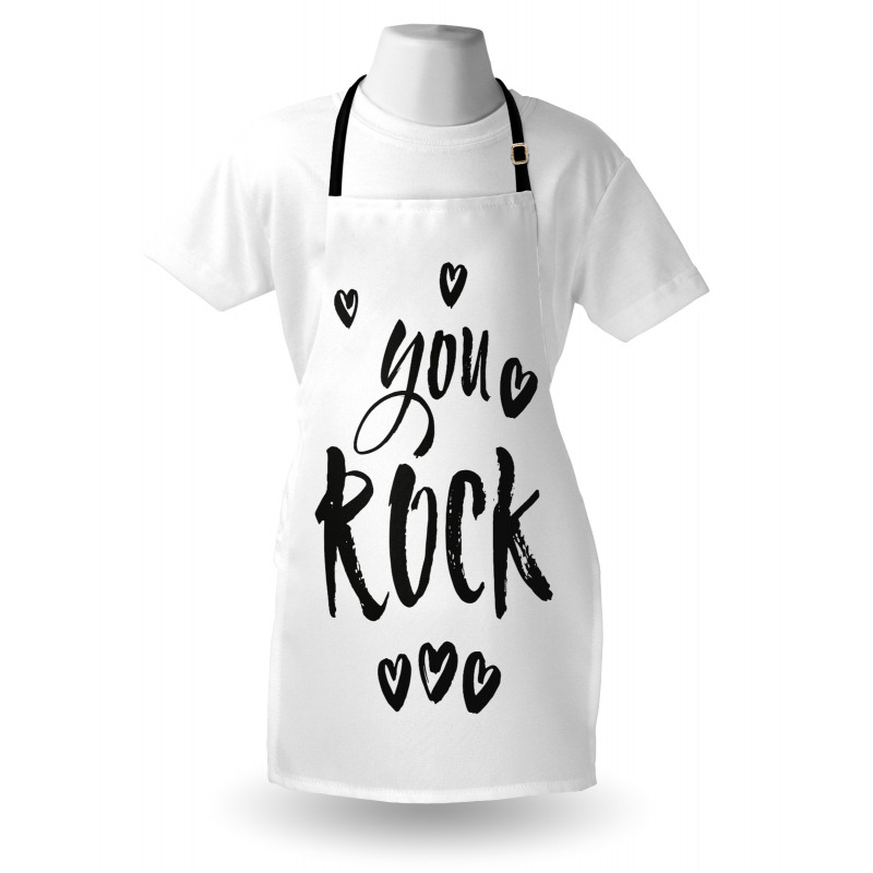 Charcoal Heart Ornaments Apron