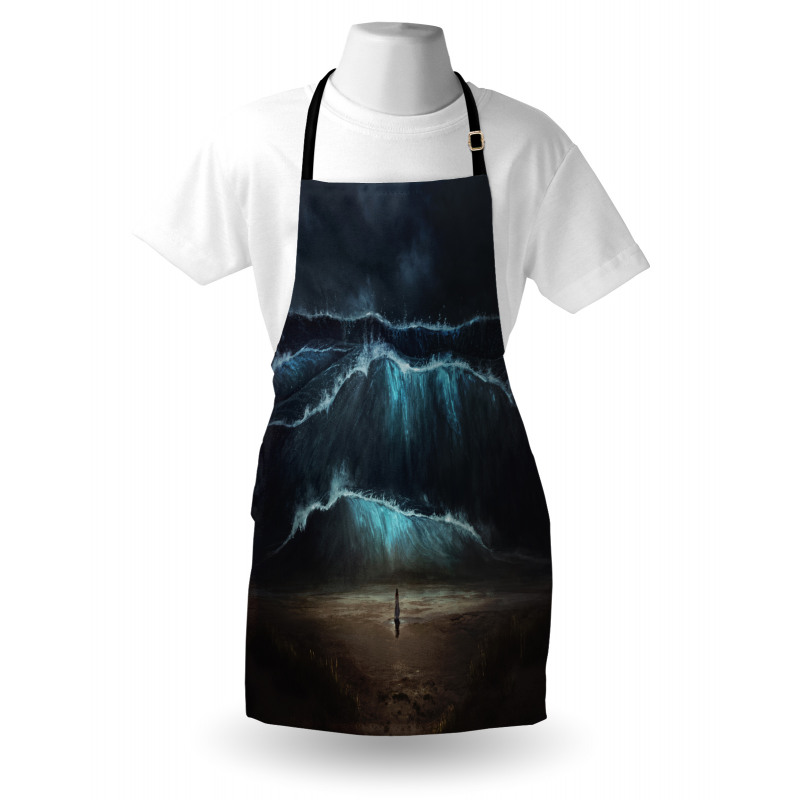 Gothic Wave Alone Woman Apron