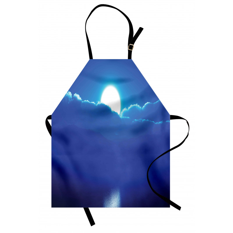 Moonlit Sky and Clouds Apron