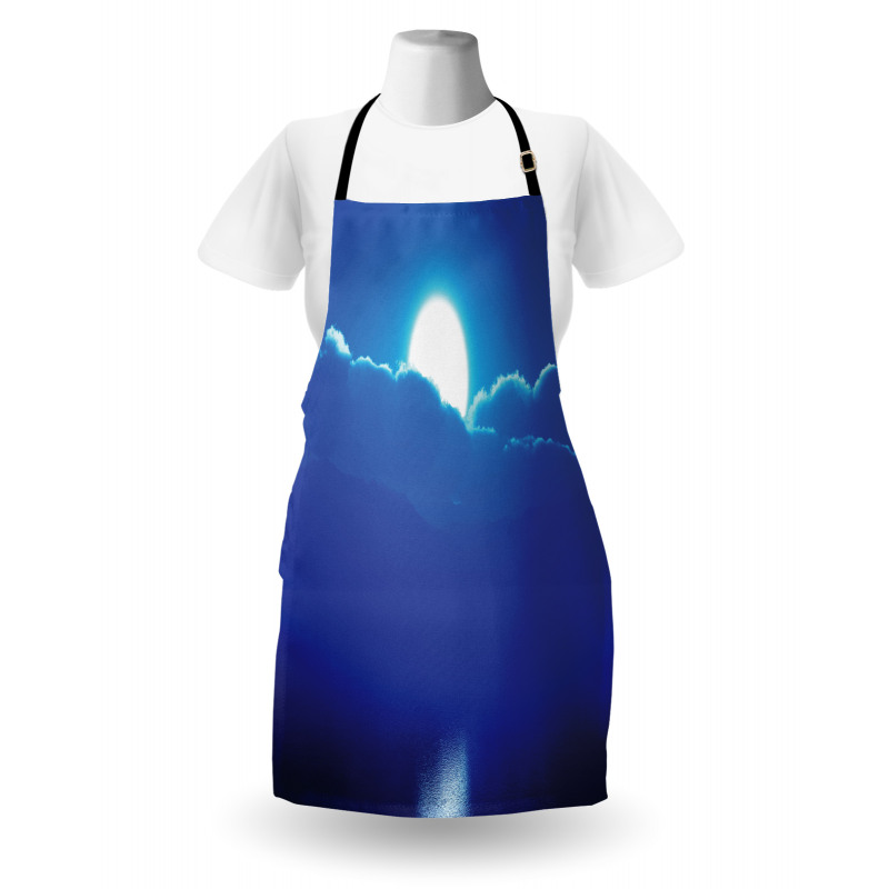 Moonlit Sky and Clouds Apron