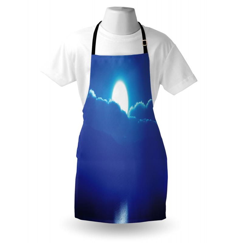 Moonlit Sky and Clouds Apron