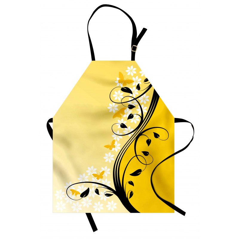 Butterfly Grape Leaves Art Apron