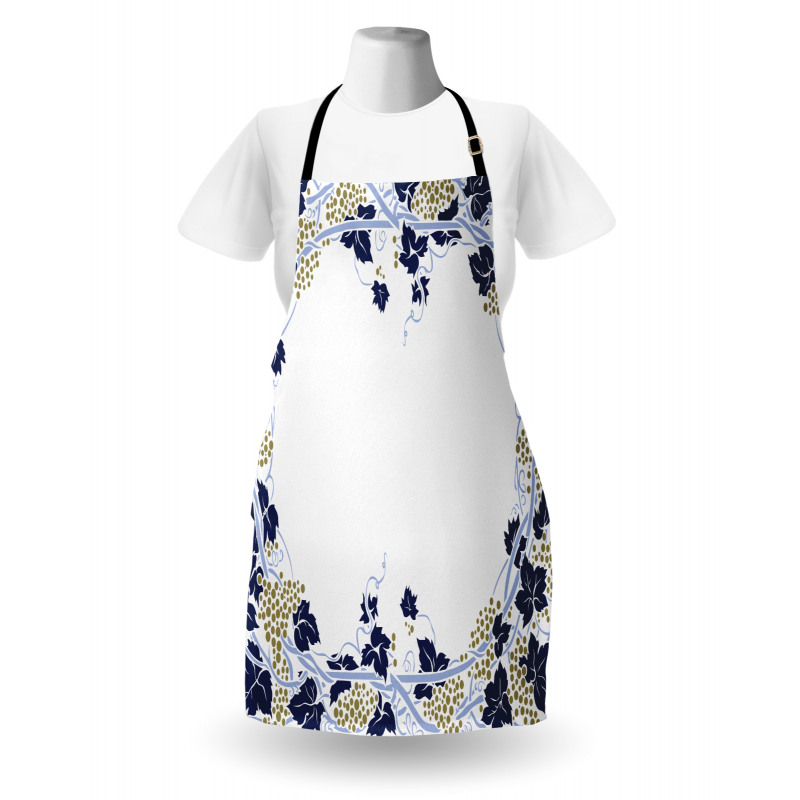 Framed Grape Leaves Graphic Apron