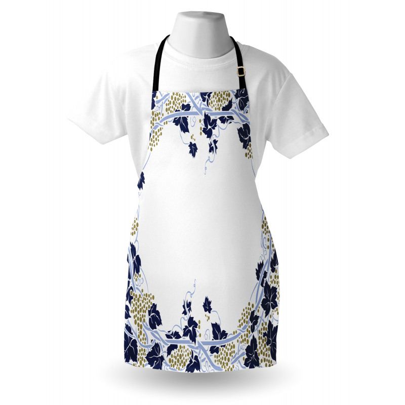 Framed Grape Leaves Graphic Apron