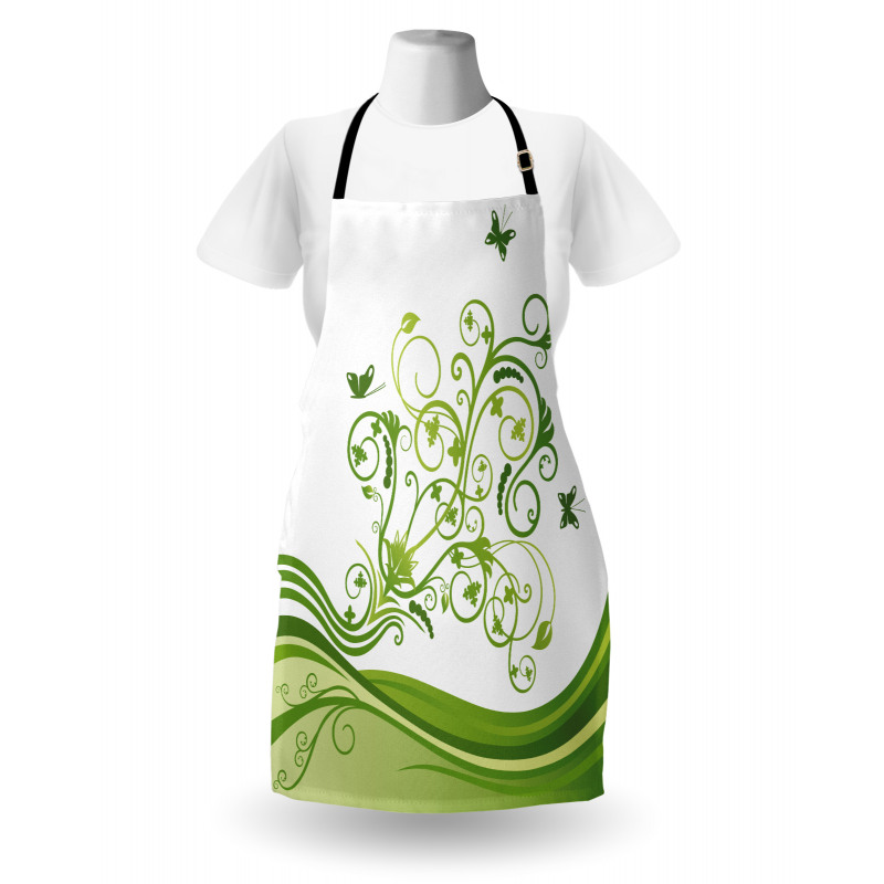 Colorful Botanical Leaves Apron