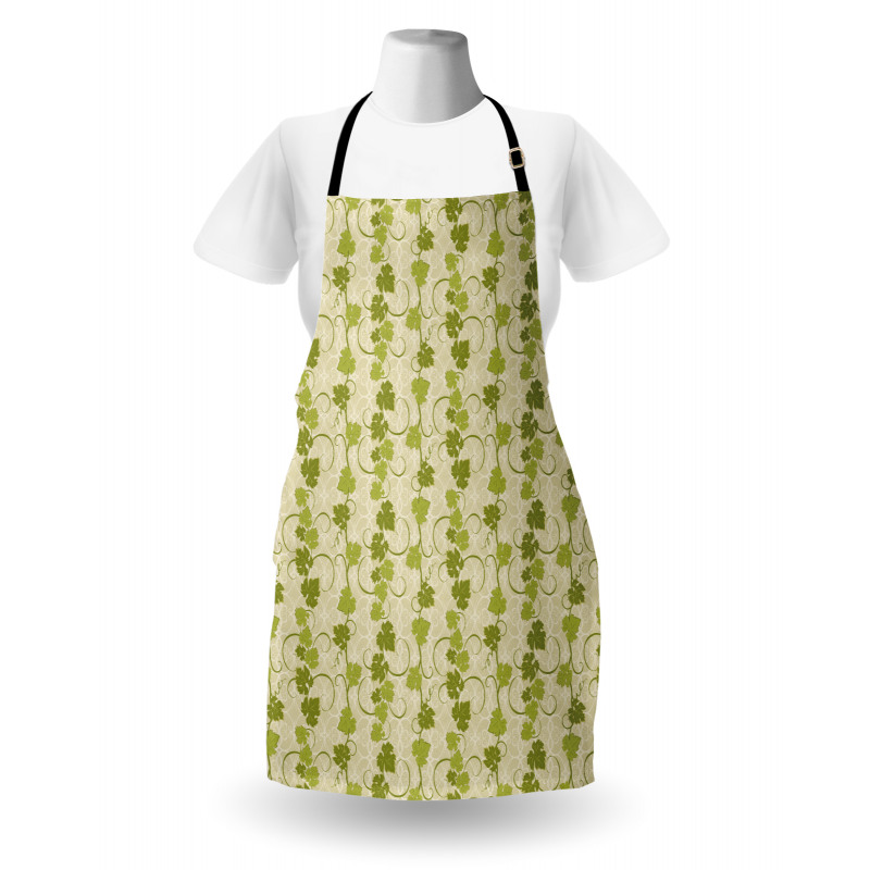 Abstract Grape Leaves Graphic Apron