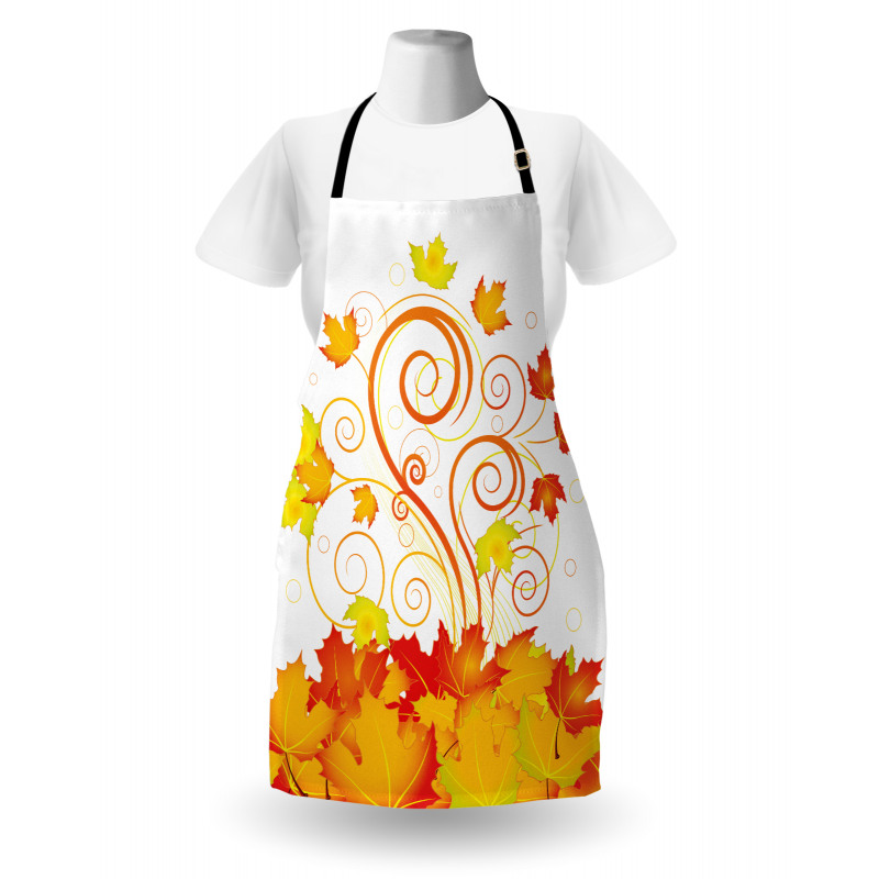 Warm Tones Grape Leaves Apron