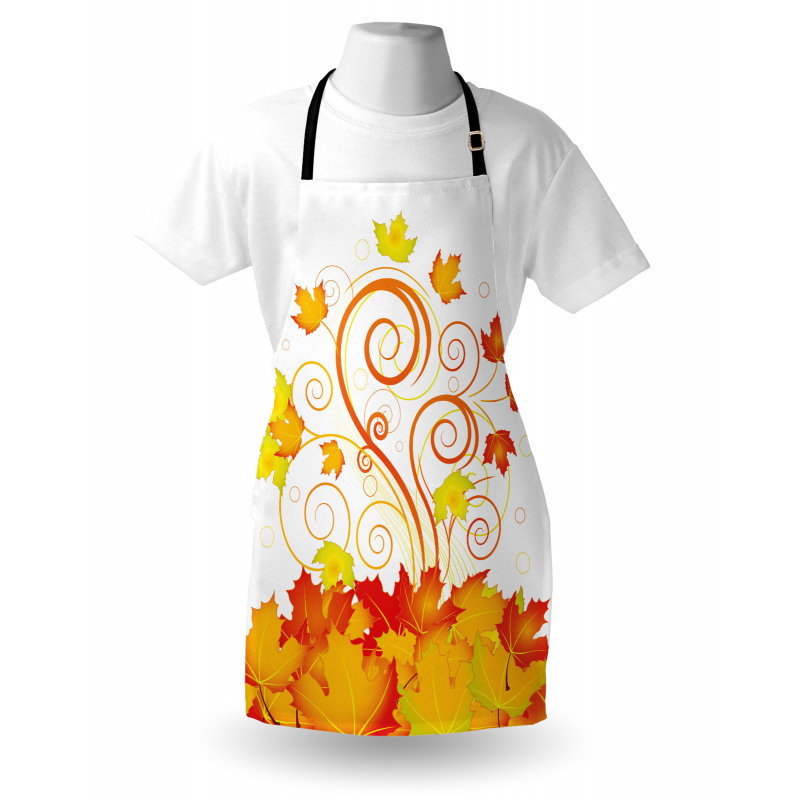 Warm Tones Grape Leaves Apron