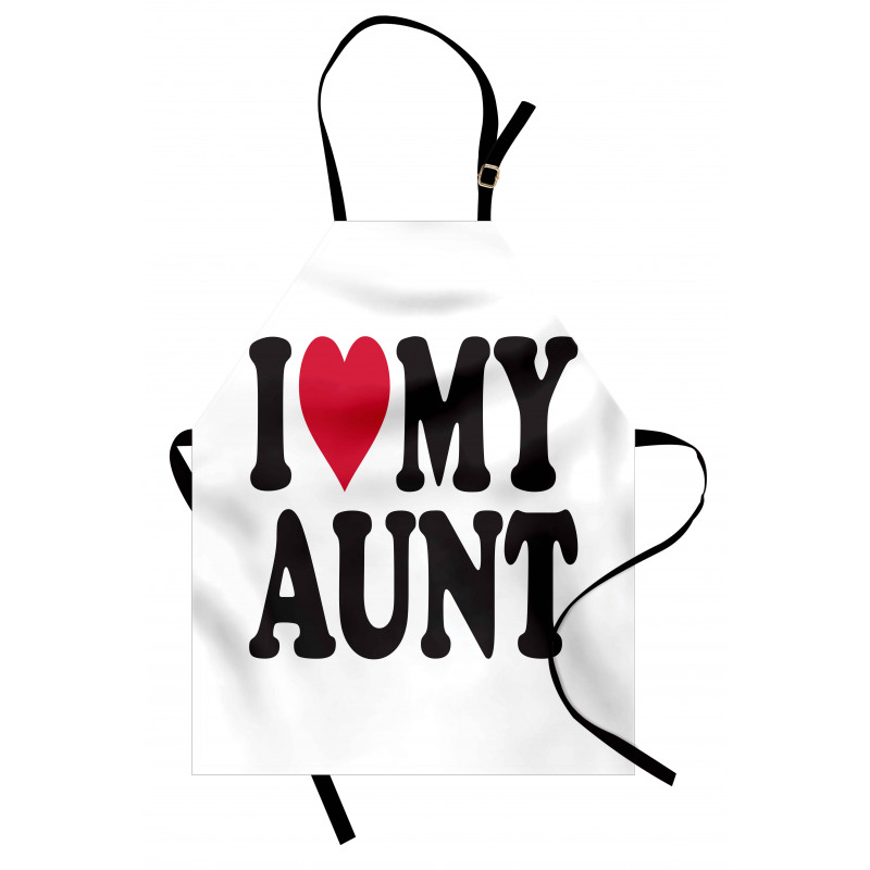 I Love My Aunt Bold Text Font Apron