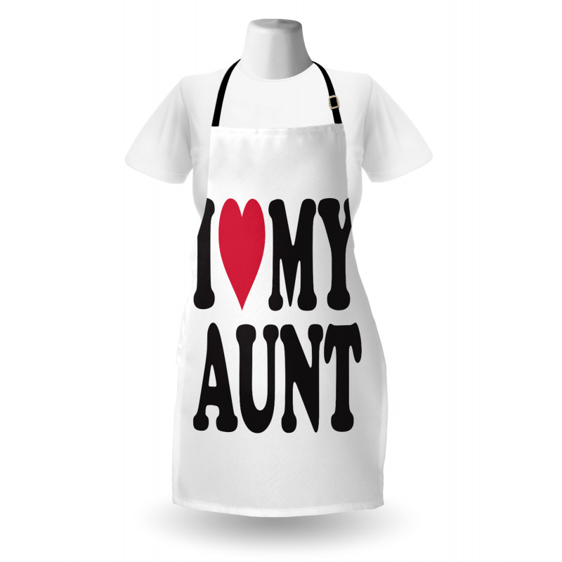 I Love My Aunt Bold Text Font Apron