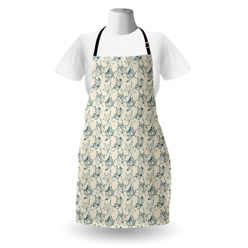 Hand Drawn Botany Motifs Apron