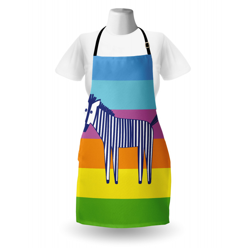 Doodle Animal Stripes Apron