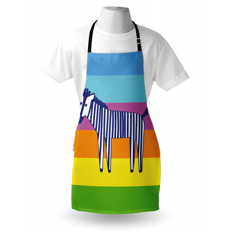 Doodle Animal Stripes Apron