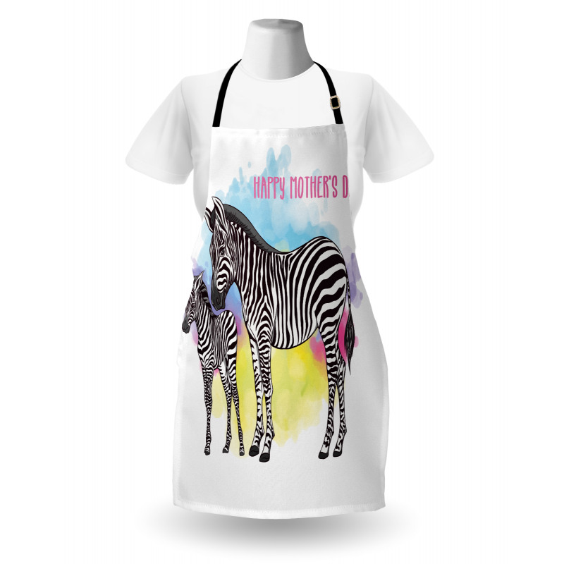 Zebras on Splashes Art Apron