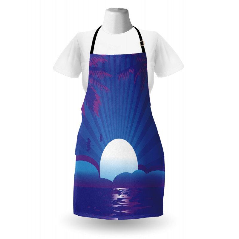 Exotic Summer Time Scene Apron