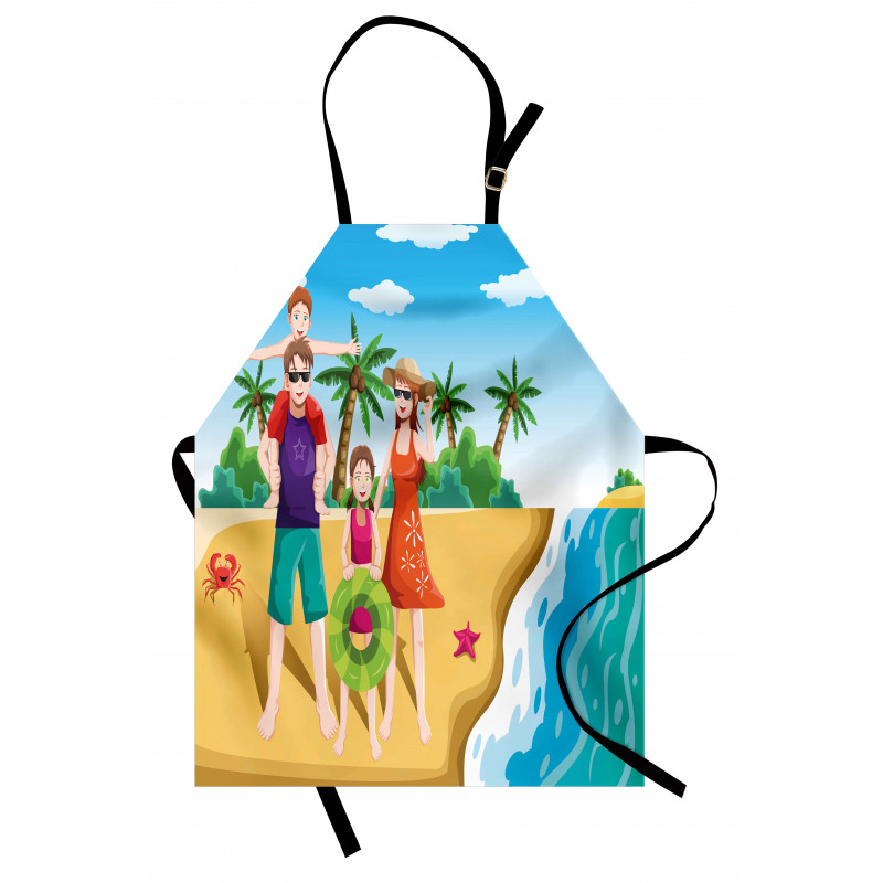 Happy Family on the Beach Apron