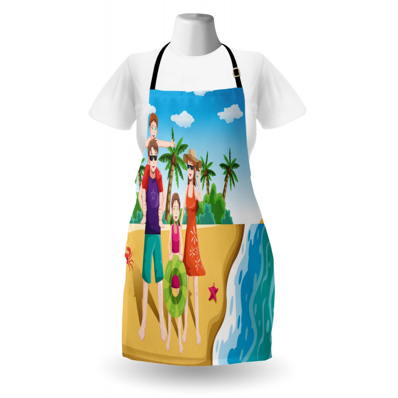 Happy Family on the Beach Apron