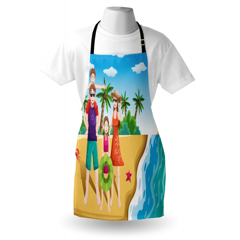 Happy Family on the Beach Apron