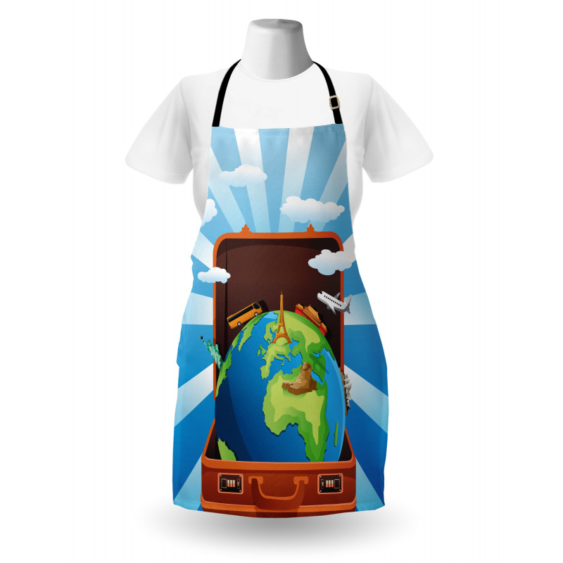 Globe in a Vacation Suitcase Apron