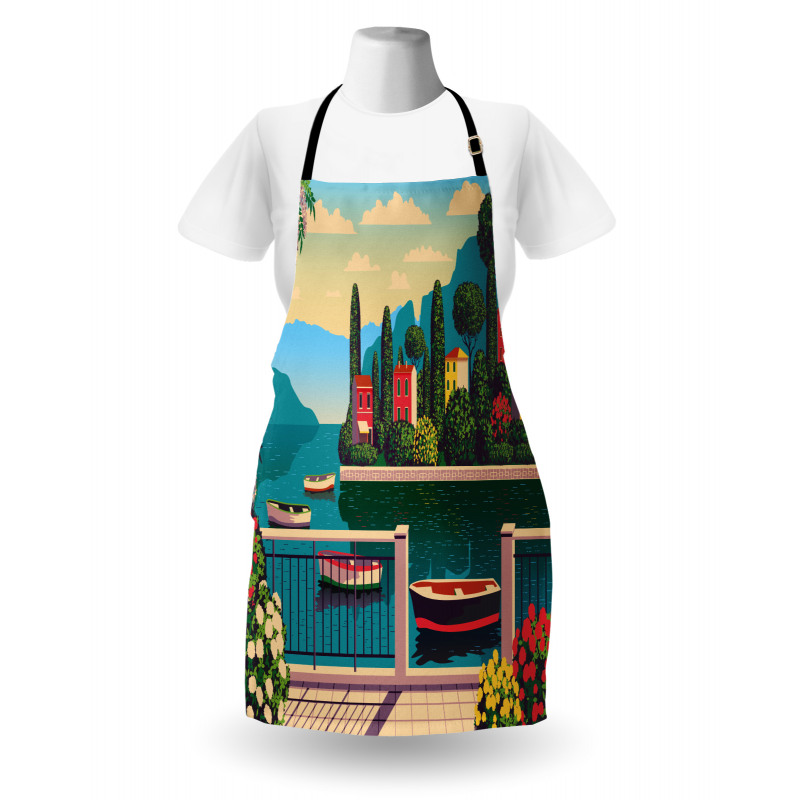 Mediterranean Romantic Scene Apron