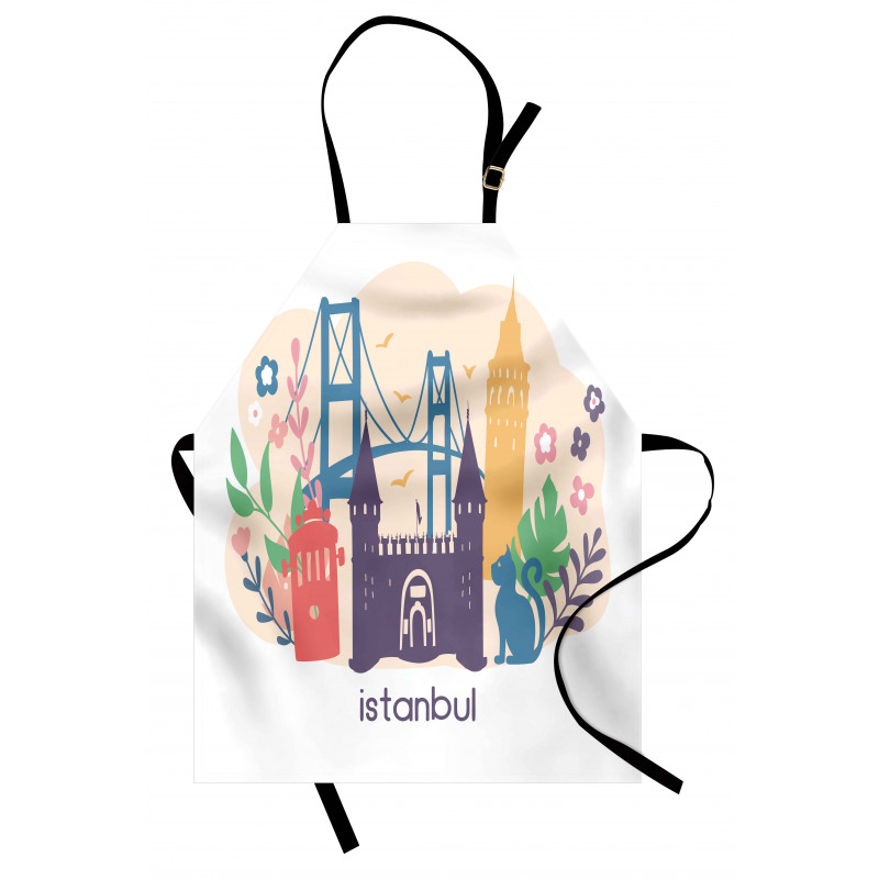 Floral Istanbul Landmarks Apron