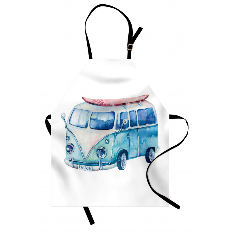 Watercolor Happy Surf Van Apron