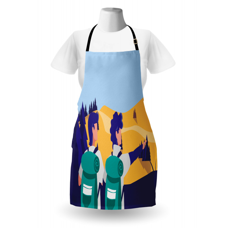 Adventurous Men in Hiking Apron