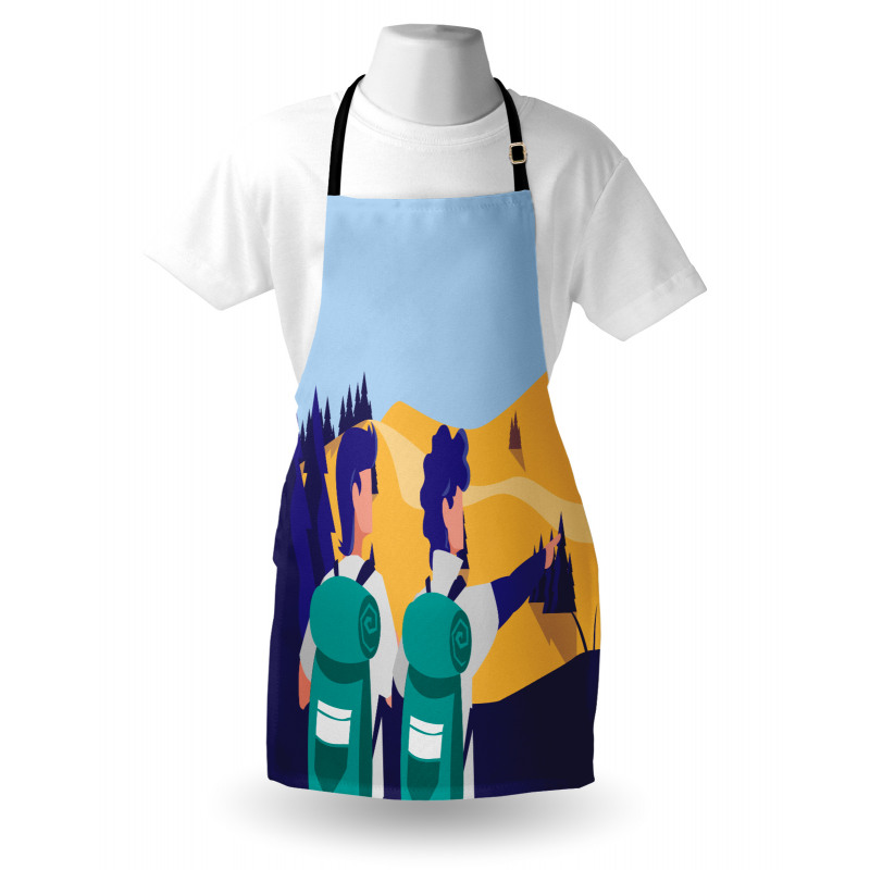 Adventurous Men in Hiking Apron