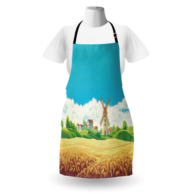 Countryside Wheat Field Apron