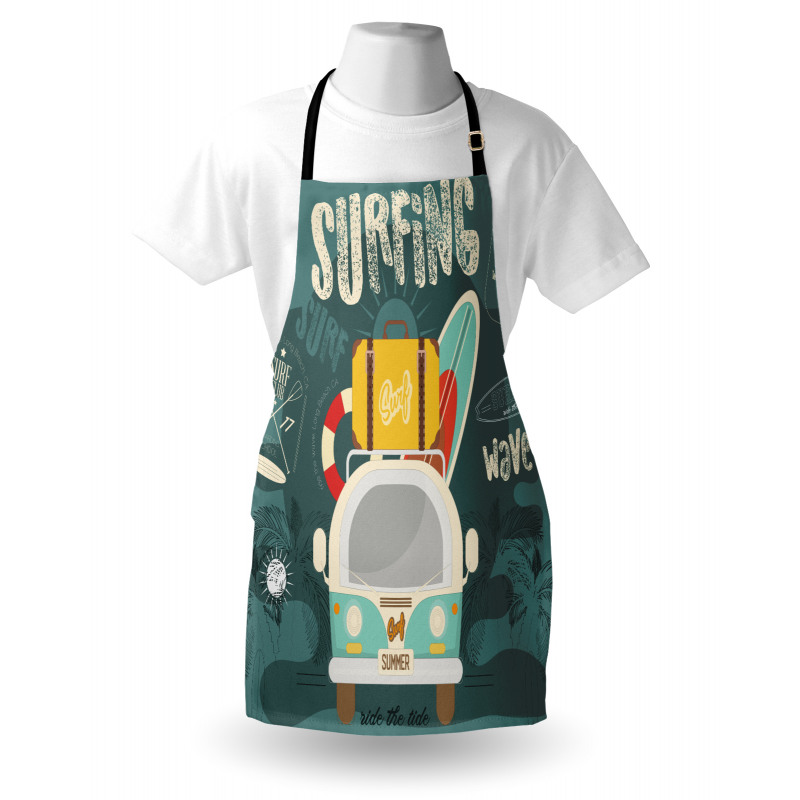 Surfing Text and Van Apron