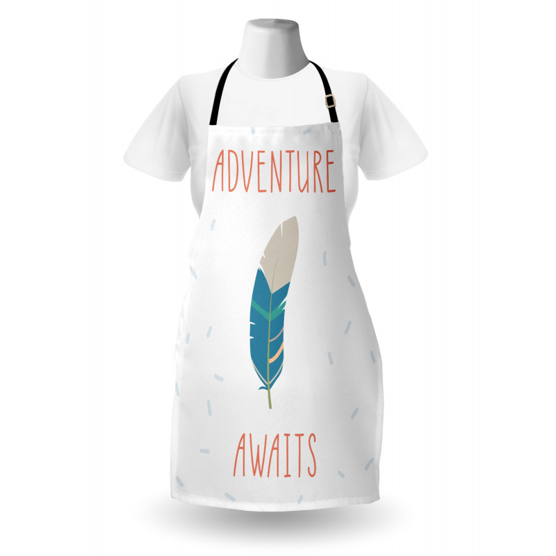 Feather and Text Apron