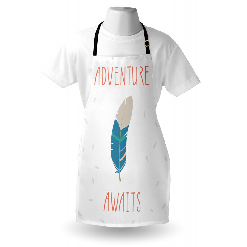 Feather and Text Apron