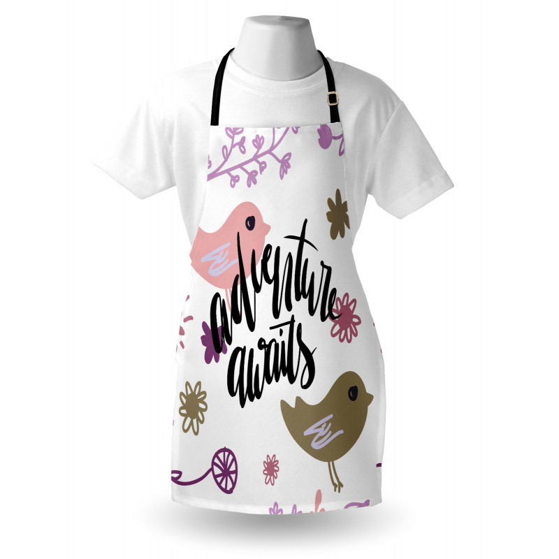 Sketch Floral Text Apron