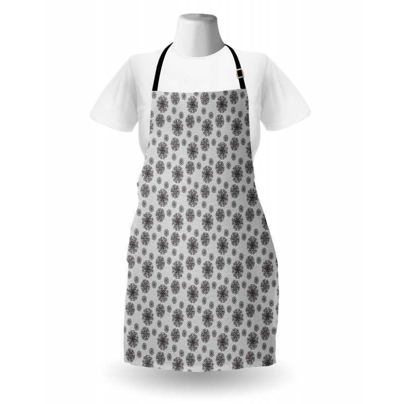 Botany Motif Polka Dots Apron