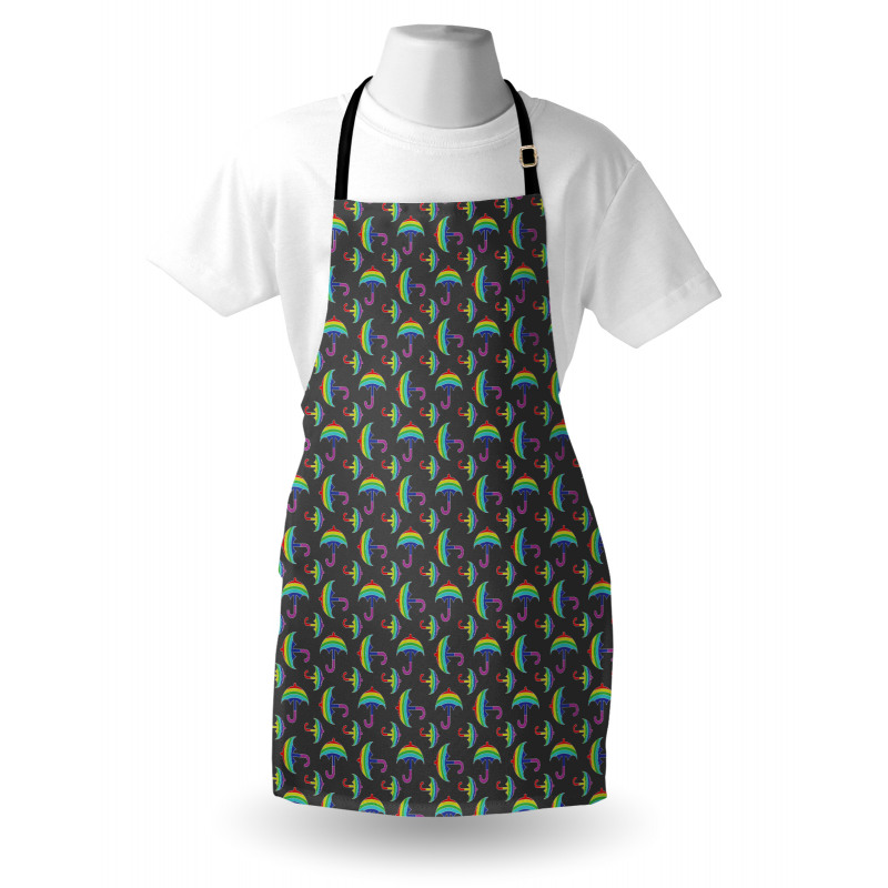 Ornate Rainbow Umbrellas Apron