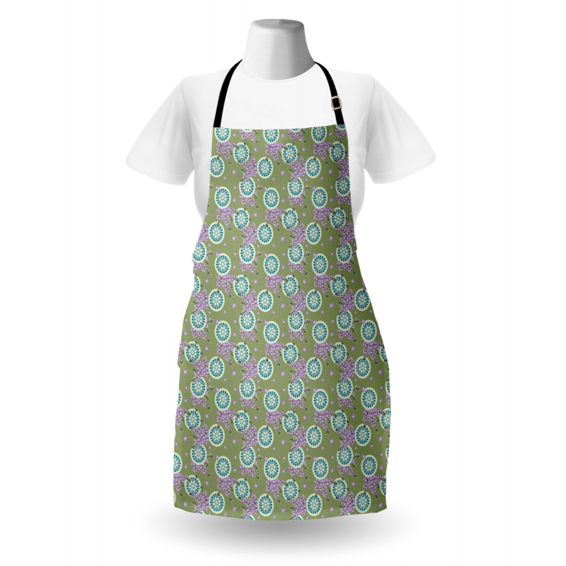 Ornate Round Spring Flower Apron