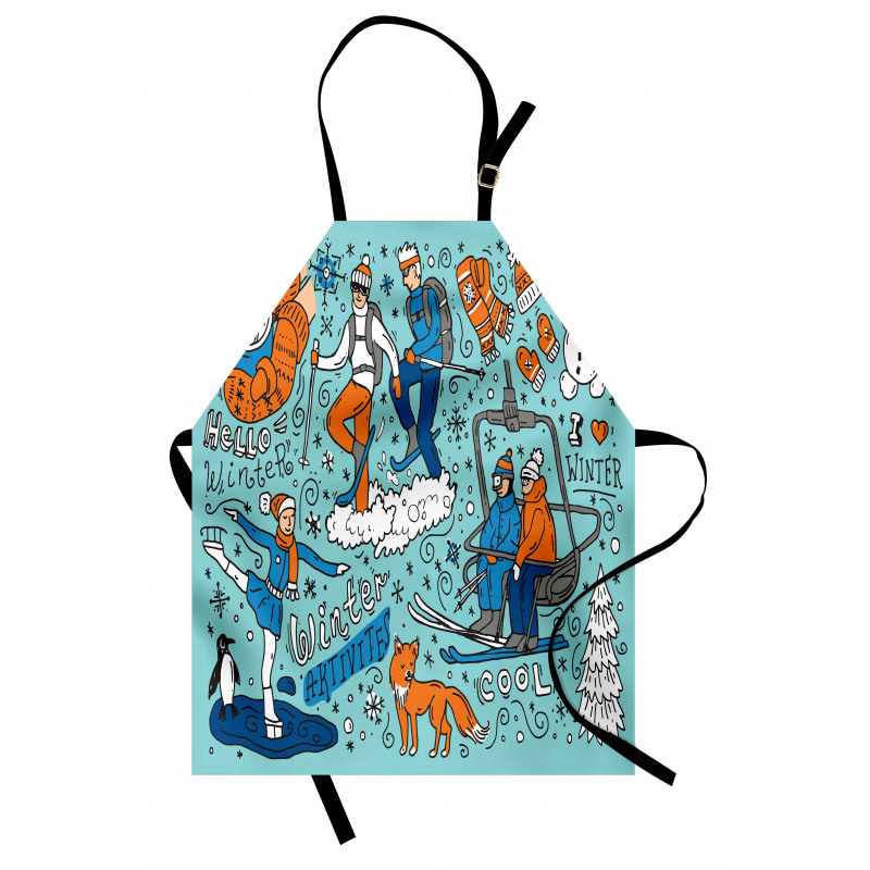 People Winter Activities Apron