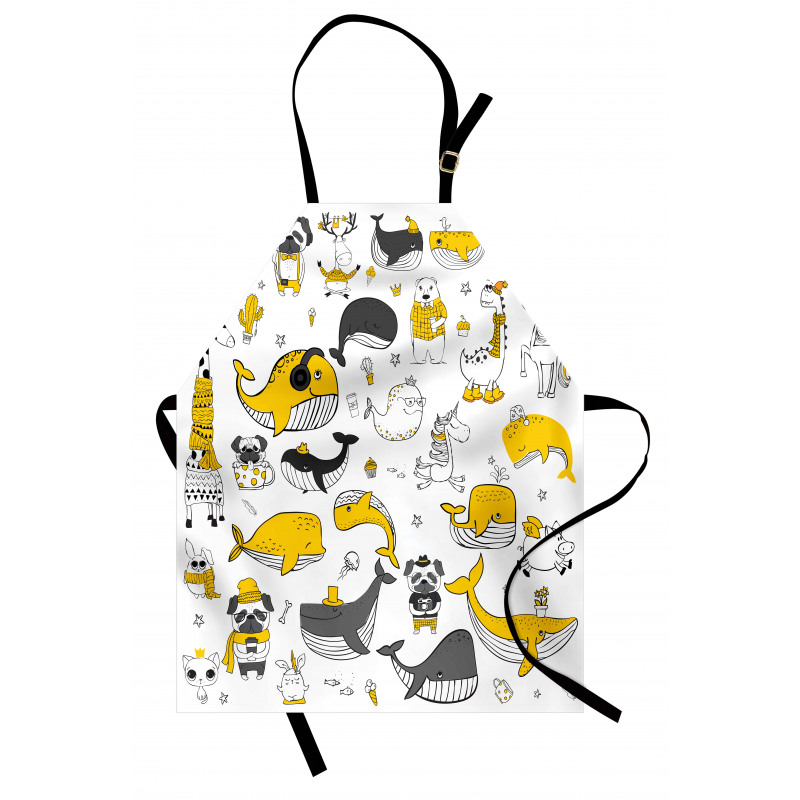 Childish Funny Animals Apron