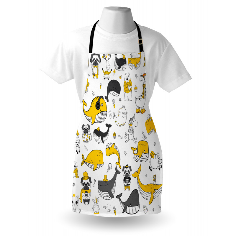 Childish Funny Animals Apron