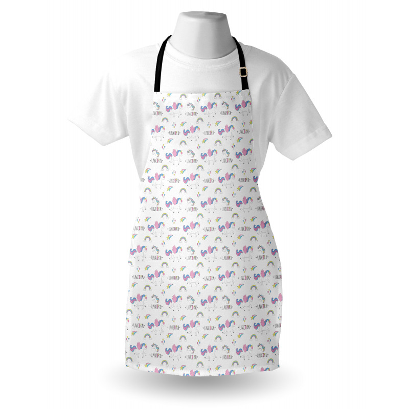 Unicorn Party Rainbow Stars Apron