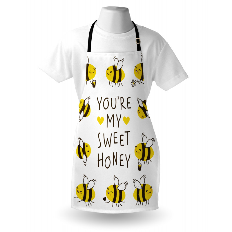 Love Text and Happy Bees Apron