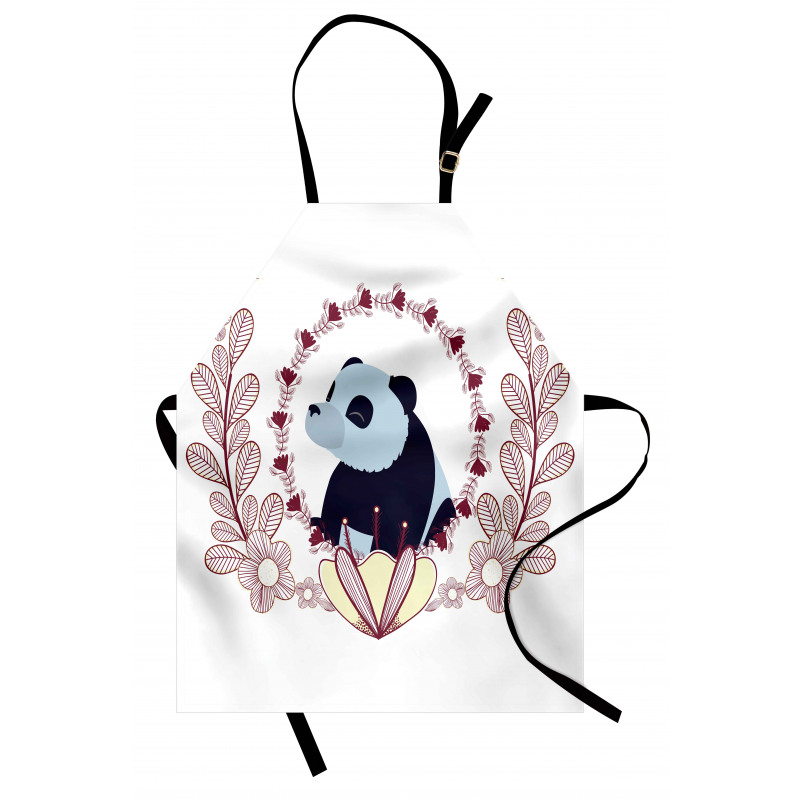 Fluffy Mammal and Flowers Apron