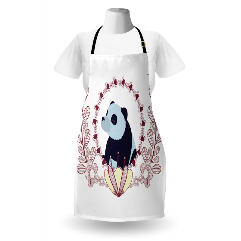 Fluffy Mammal and Flowers Apron