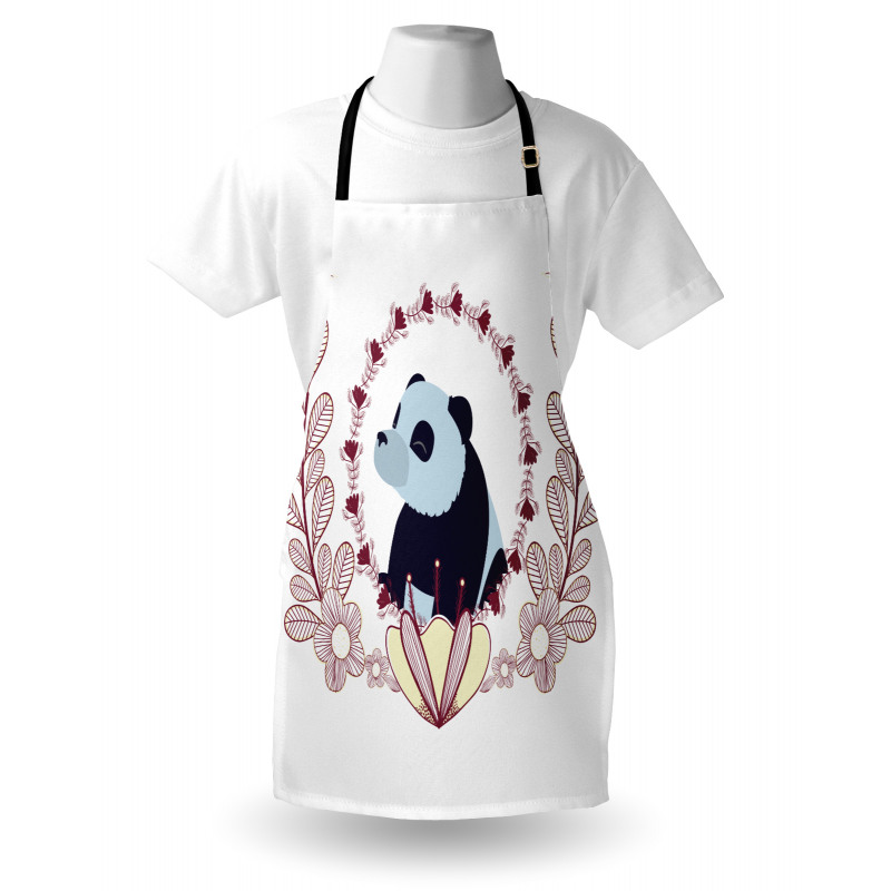 Fluffy Mammal and Flowers Apron