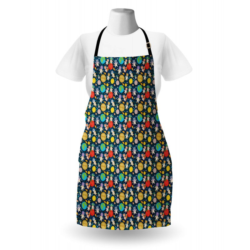 Funny Astronauts Floating Apron