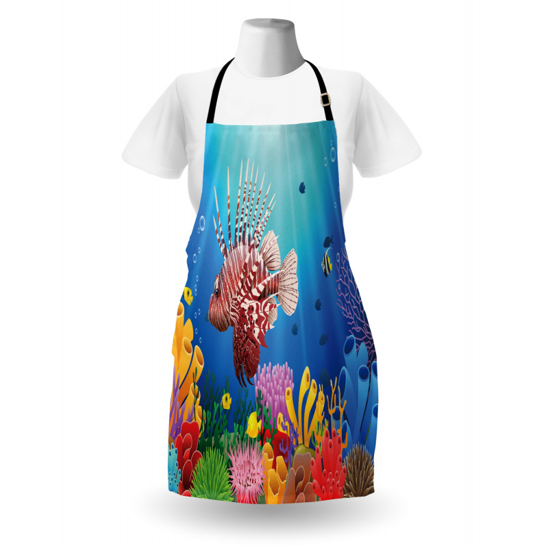 Colorful Marine Scenery Apron