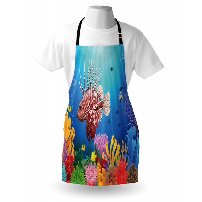 Colorful Marine Scenery Apron