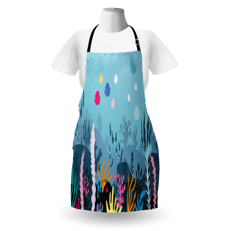 Seaweed Algae and Coral Apron