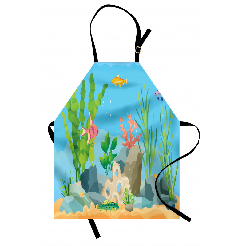 Exotic Fish and Seaweed Apron