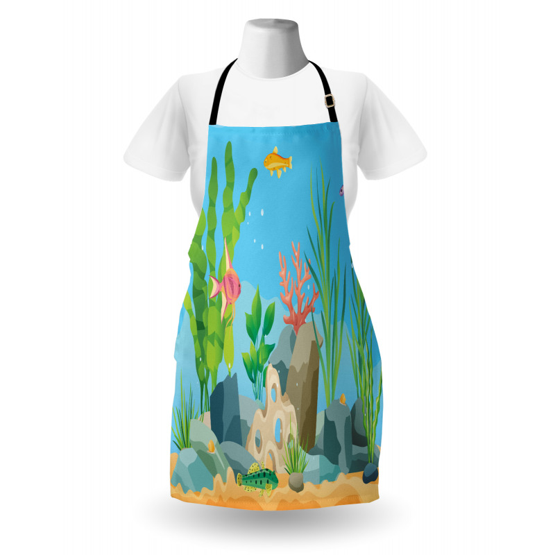 Exotic Fish and Seaweed Apron